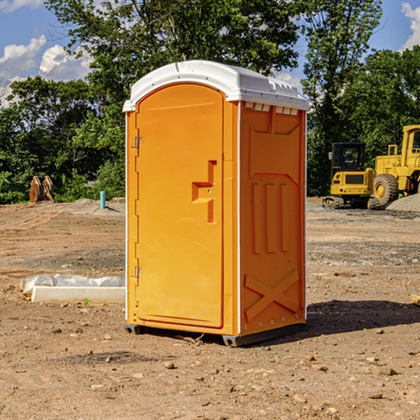 how often are the portable restrooms cleaned and serviced during a rental period in West Lealman